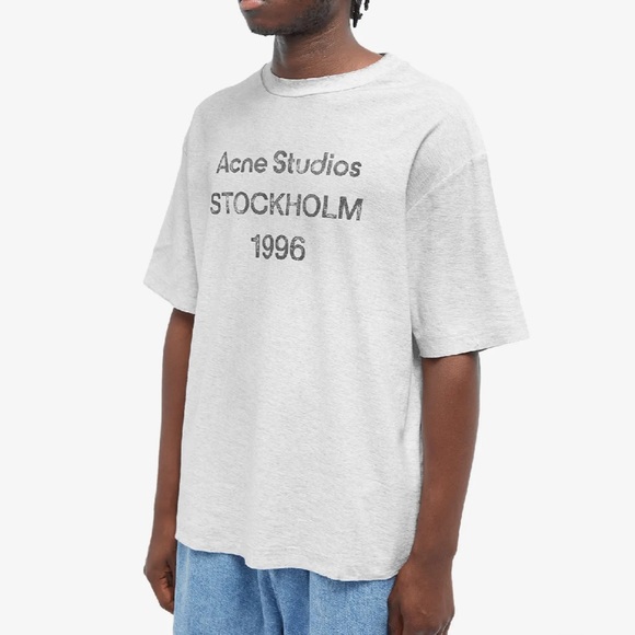 Acne Studios Other - 🛍️ACNE STUDIOS EXFORD 1996 Stockholm LOGO T-SHIRT men’s M nwt grey cotton